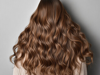 Naklejka premium Beauty girl with beautiful hair, hair styling