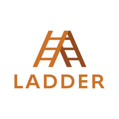 ladder flat minimalist logo design