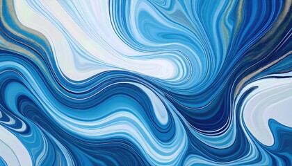 Swirling Blue Marble Texture Fluid Art Masterpiece Showcasing Mesmerizing Liquid Marble Effect, Invoking a Sense of Tranquility and Infinity