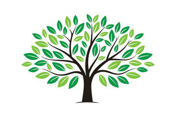 Obraz premium Stylized Tree Icon: Symbol of Nature and Sustainability
