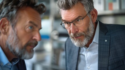 Senior business executives engaged in an intense discussion regarding international market expansion strategies. Professional leadership analyzing economic trends, corporate growth.