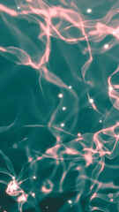 Warm golden flowing abstract fabric texture with glowing light streaks and soft hexagonal bokeh, elegant energy background