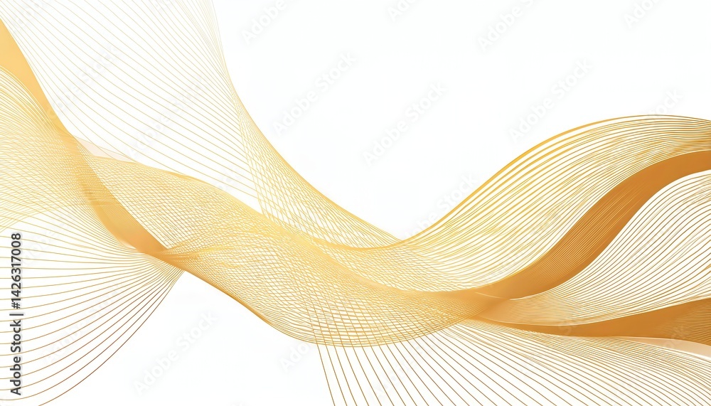 Poster dynamic wavy lines pattern on white background smooth and flowingly abstract vector artwork, evoking