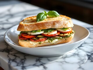 Freshly made homemade sandwich 