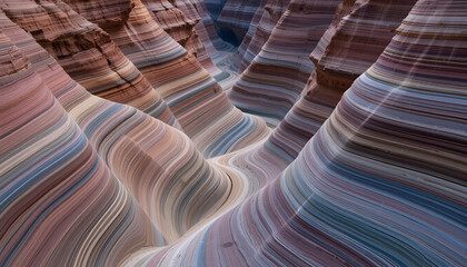 Earth’s Palette: Abstract Stripes of a Layered Canyon