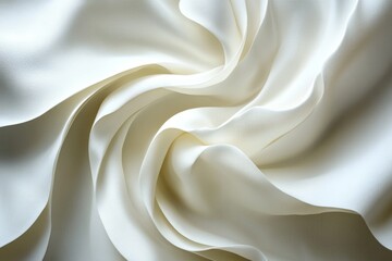 Obraz premium Elegant white silk fabric arranged in flowing folds highlighting softness and texture