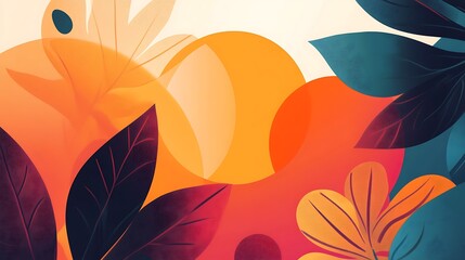 Fototapeta premium Tropical Leaves Abstract Background.