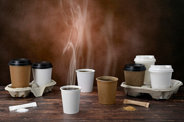 Different types of smoking disposable coffee cups