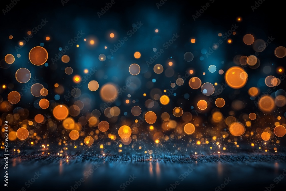Poster colorful bokeh lights create a magical atmosphere for an evening celebration or event