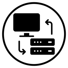 data exchange glyph icon
