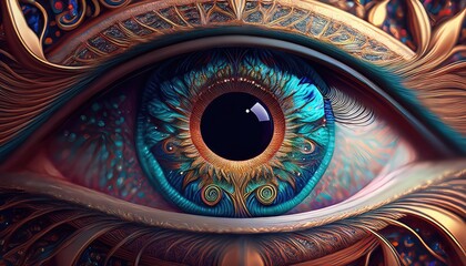 The Enigmatic Eye, Shrouded in a Misty Twilight Forest, Glowing with an otherworldly Luminescence, Capturing the Whimsical Allure of Natures Hidden Secrets.