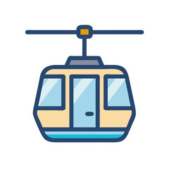 Cable Car Icon: Lift, Ski, Mountain, Transportation, Travel, Holiday