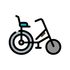 Minimalist Bicycle Icon on Black Background: Transportation and Recreation