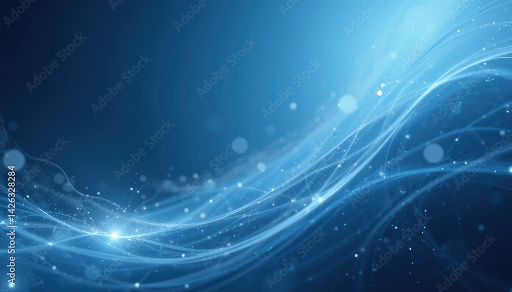 Poster dynamic waves of light creating a tranquil ambiance underwater scene digital art calm environment ab