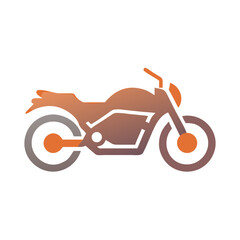 Stylized Motorcycle Illustration on Black Background - Modern Design, Transportation Icon