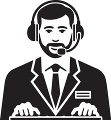 Customer Service best solid black icon