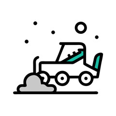 Minimalist Design: Sun, Cloud, and Sky in Teal, Grey, and Black