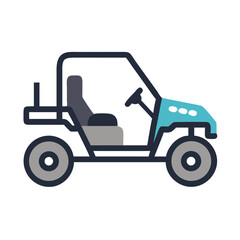 Stylized Illustration of a Buggy, Off-Road Vehicle for Adventure Themes