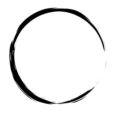 hand painted black circle image