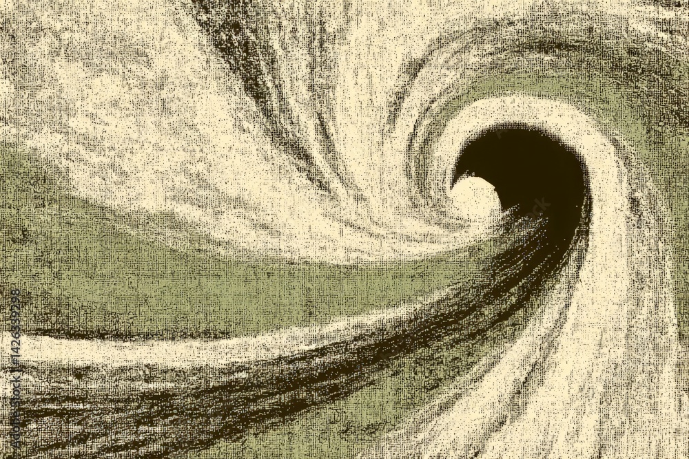 Aufkleber Swirling vortex pattern in muted colors creates an abstract and dynamic visual experience