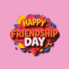 Friendship day vector art illustration for posters, cards, greetings, print, digital designs, t-shirts and more. 