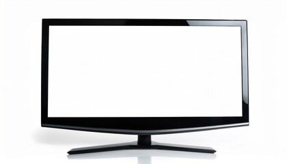 Modern Black LED Flat Screen Television Display Mockup