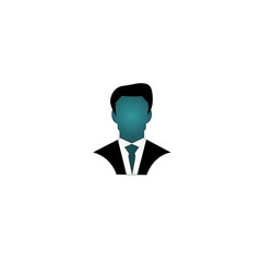 Professional silhouette of a businessman in a suit, symbolizing corporate success, set against a minimalist background for versatile use , isolated on white or transparent png