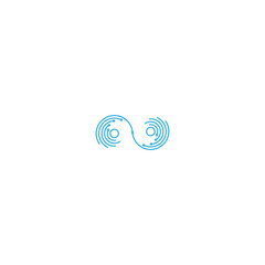 Connected Wave Infinity: Modern Tech Flow Vector Logo