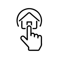 Home Button Icon Touch Gesture  