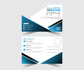 Creative Corporate Minimalist Business Postcard Clean Layout Design
