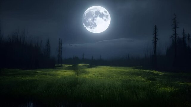  a haunting forest environment, a misty swamp shrouded in obscure colors of black