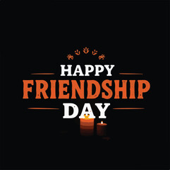Fototapeta premium Friendship day vector art illustration for posters, cards, greetings, print, digital designs, t-shirts and more. 