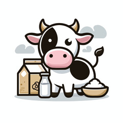 Art & Illustration cow vector simple 