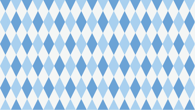 青のアーガイル柄のパターン背景イラスト。シームレスなベクターの4Kイラスト素材。Pattern background illustration of blue argyle pattern. Seamless vector 4k illustration.