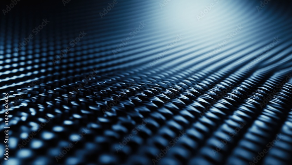 Poster Abstract Dark Blue Textured Surface with Repeating Pattern and Light Source