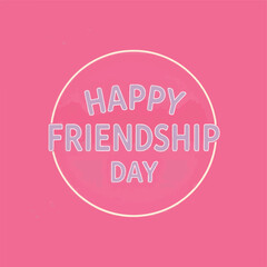 Fototapeta premium Friendship day vector art illustration for posters, cards, greetings, print, digital designs, t-shirts and more. 