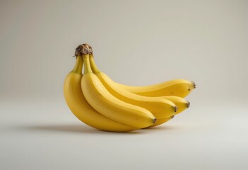 Fresh Banana On White Background. Healthy Eating Concept.