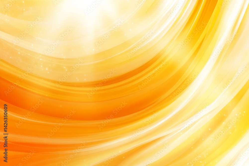 Poster Bright yellow and gold abstract swirl design creating a warm and cheerful atmosphere