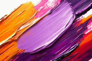 Vibrant abstract paint strokes showcasing a blend of warm and cool colors in a creative composition