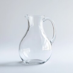 Clear glass pitcher with handle (1)