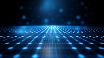 Futuristic digital floor, glowing lines, dark background