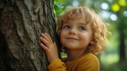 A Child's Wonder: Exploring Nature's Embrace