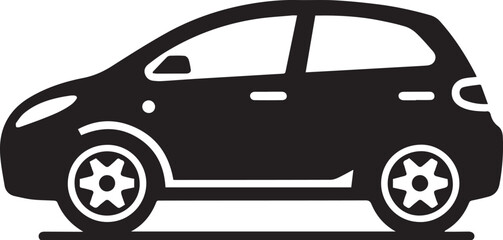  black and white car silhouette