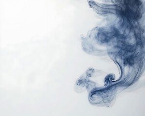 Fototapeta premium Abstract Smoke Clouds on White