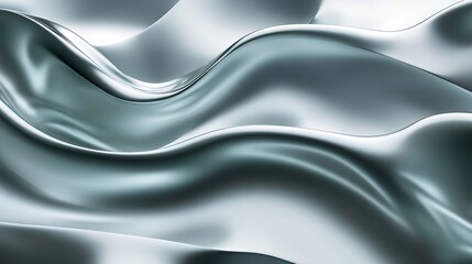Abstract Silver Waves Elegant Flowing Fabric Smooth Shiny Metallic Background Texture Design Modern Digital Art Illustration Graphic Resource Template Premium Quality Wave Pattern Seamless Elegant    