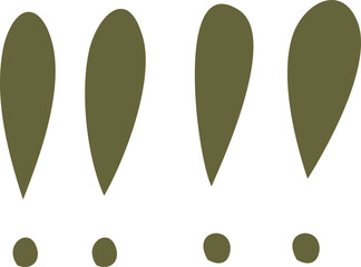 感情のあしらい（ビックリマーク）の手描きアイコンイラスト