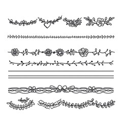 Floral Divider Set, Design Elements