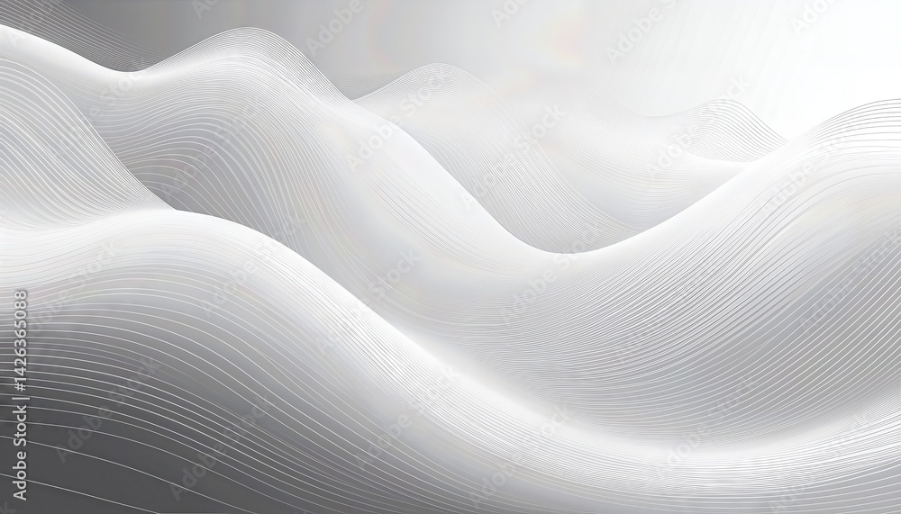 Poster striking white wave abstraction against a vibrant backdrop an eyecatching design element for digital