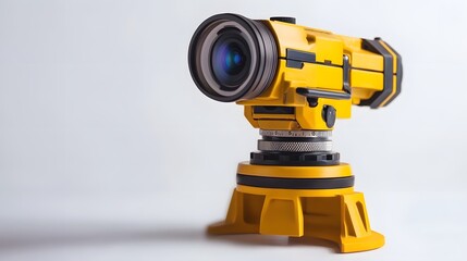 Yellow Theodolite Surveying Equipment.