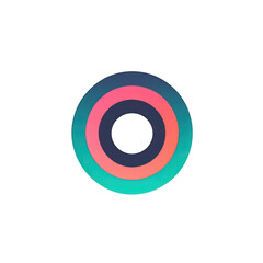 Abstract circular design featuring layered colors in vibrant tones, ideal for modern digital backgrounds or creative projects , isolated on white or transparent png